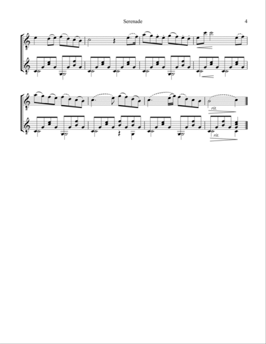 Serenade for guitar duo Score and Parts scores gallery preview page 5