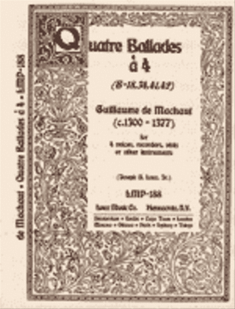 Quatre Ballades a 4 (B-18,34,41,42) Voice scores gallery preview page 1
