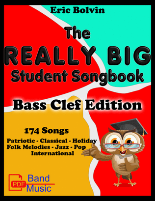 Book cover for The Really Big Student Songbook - Bass Clef Edition