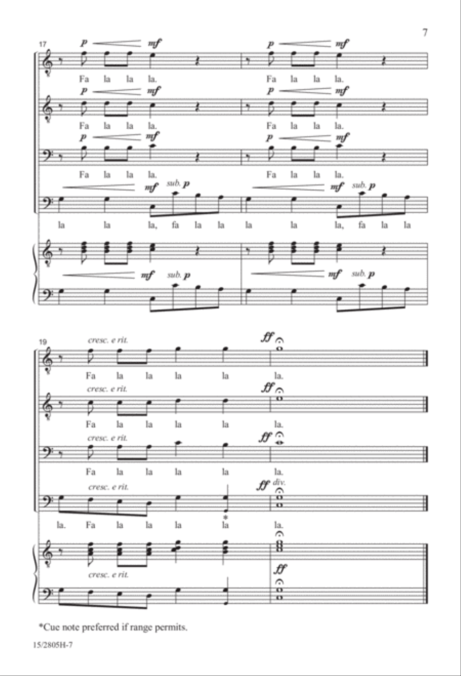 Thirty Second Fa La La Thirty Second Fa La La TTBB scores gallery preview page 8