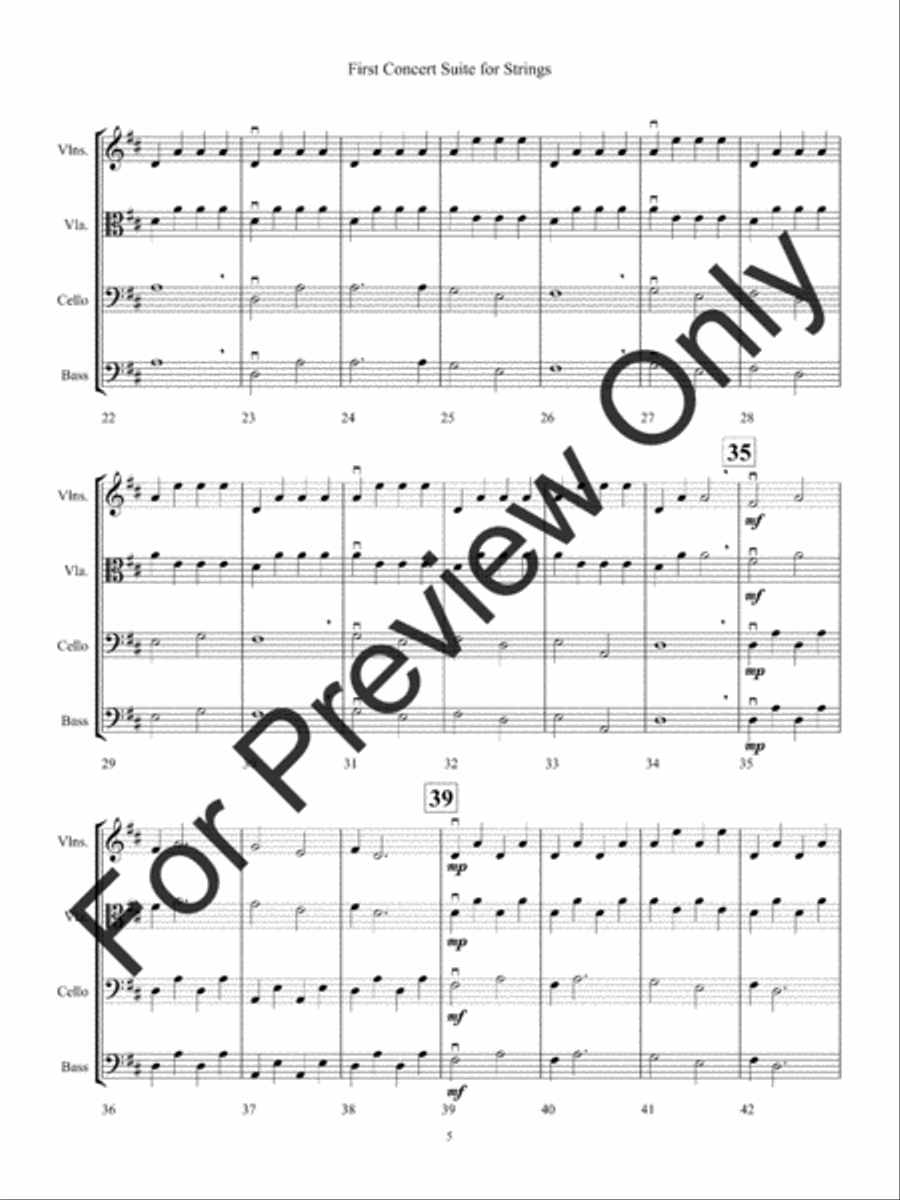 First Concert Suite for Strings String Orchestra scores gallery preview page 8