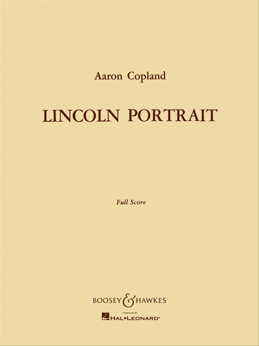 Lincoln Portrait Lincoln Portrait Orchestra scores gallery preview page 1
