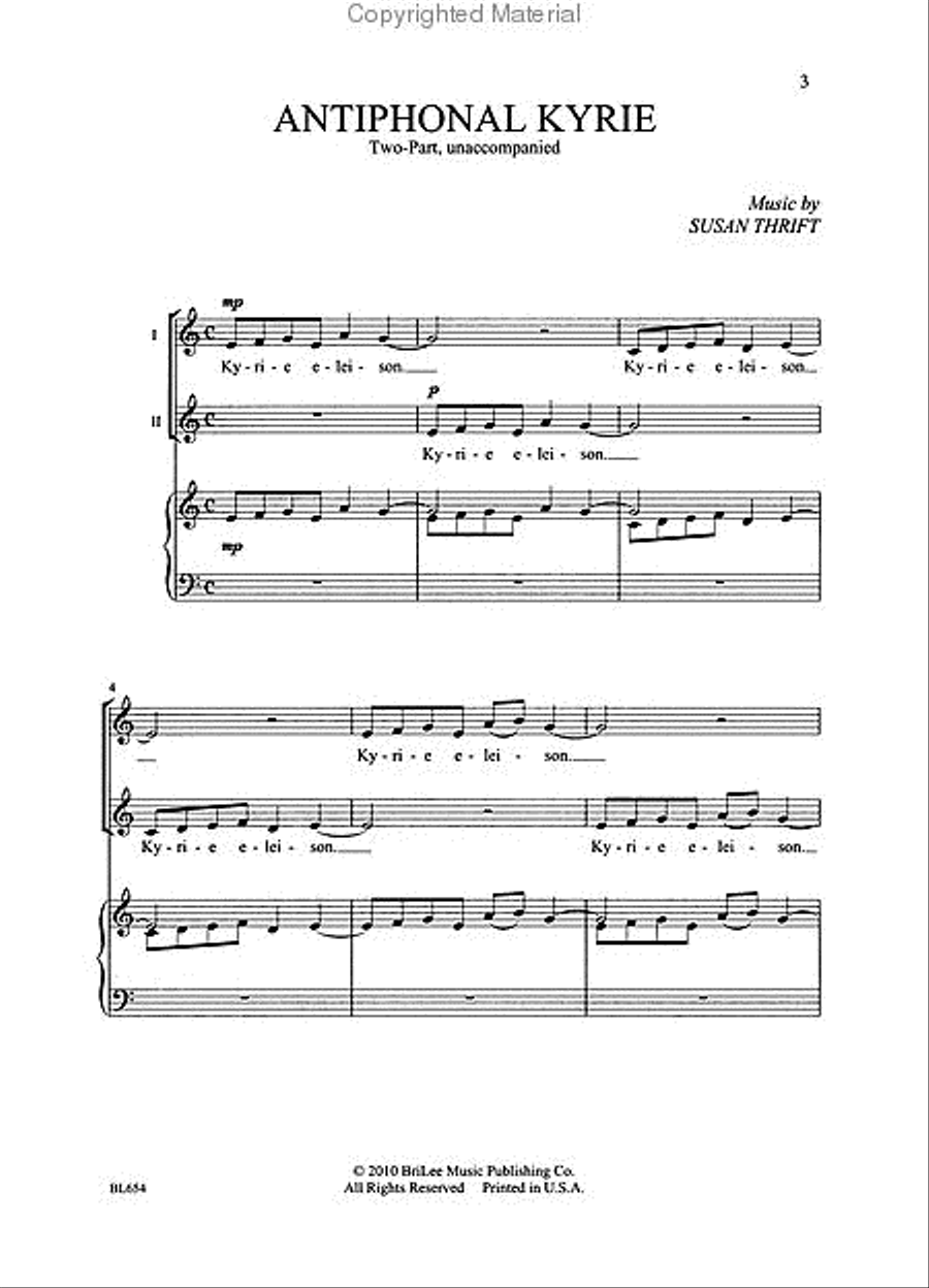 Antiphonal Kyrie Choir scores gallery preview page 2