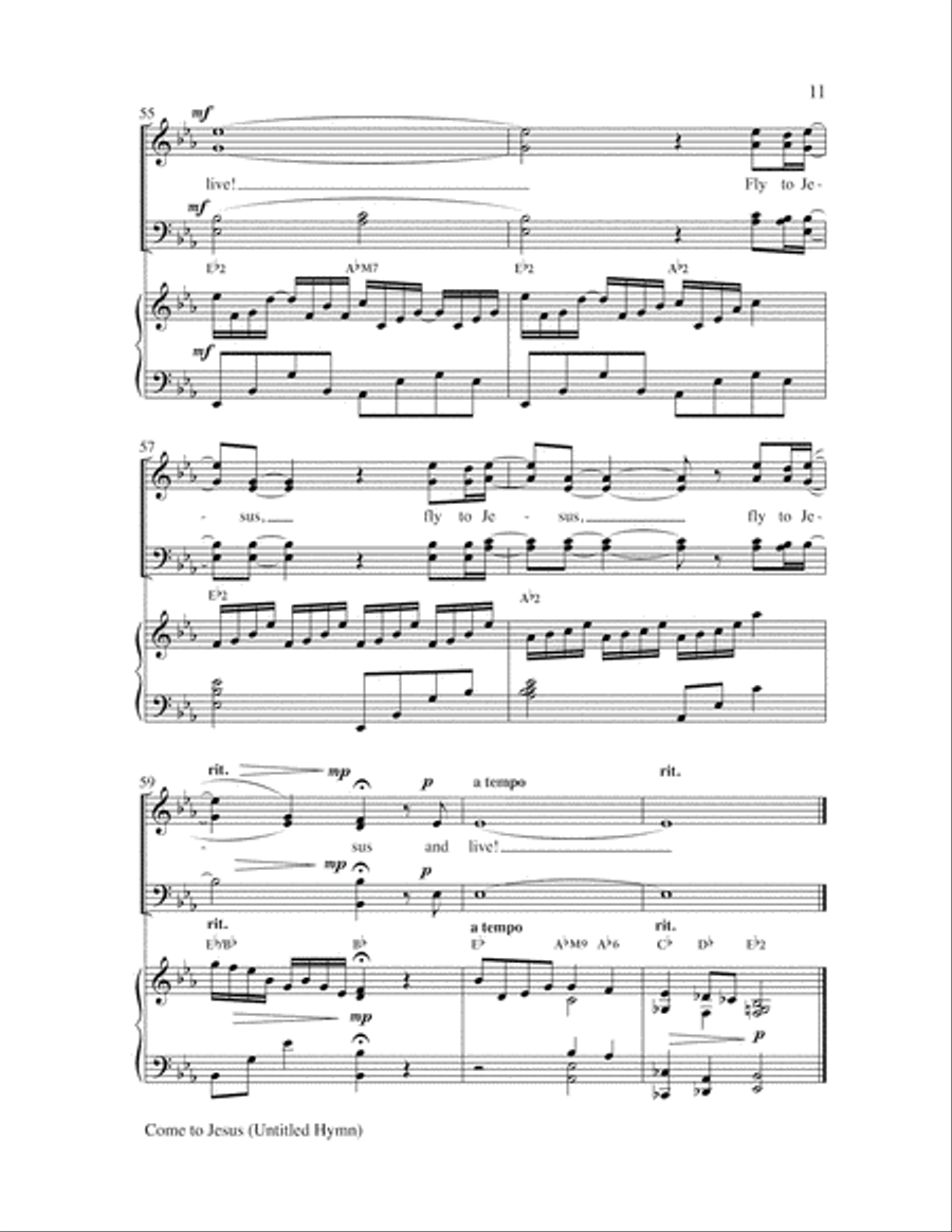 Come to Jesus (Untitled Hymn) Choir scores gallery preview page 11
