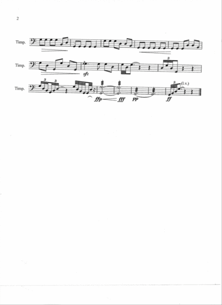 Three Movements for Timpani Percussion scores gallery preview page 4