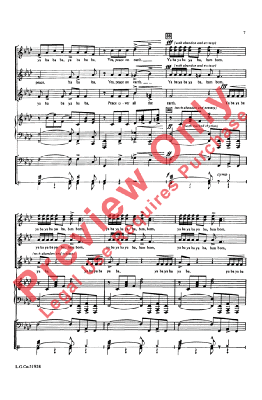 Ya Ba Bom Ya Ba Bom Women's Choir scores gallery preview page 6