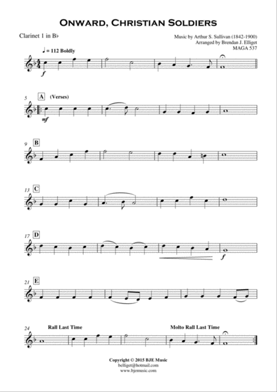 Onward Christian Soldiers Concert Band Score and Parts PDF Concert Band scores gallery preview page 6