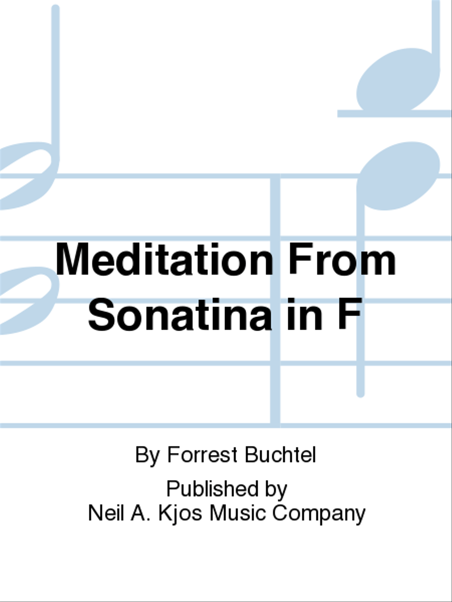 Meditation From Sonatina in F Tenor Saxophone scores gallery preview page 1