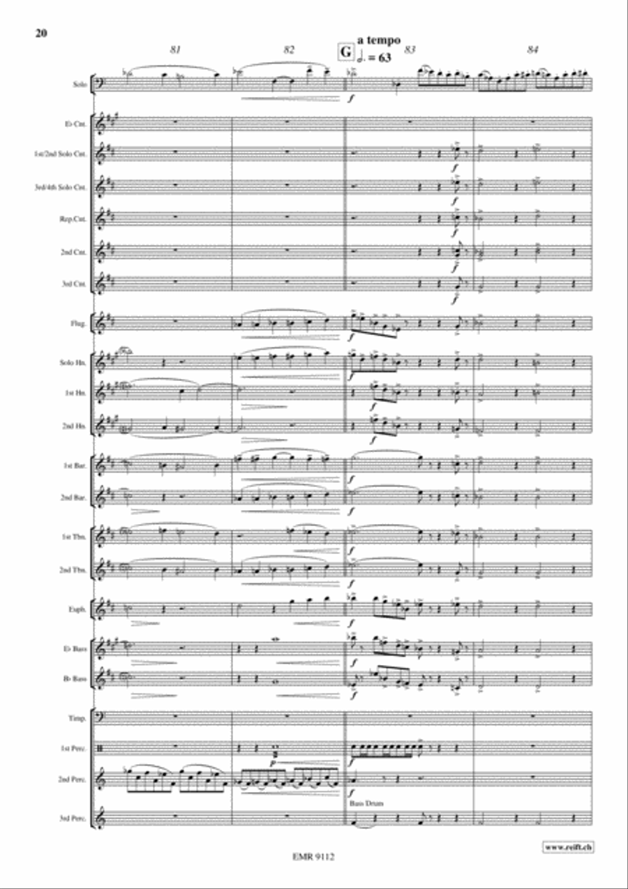 Allegro Maestoso Allegro Maestoso Brass Band scores gallery preview page 21