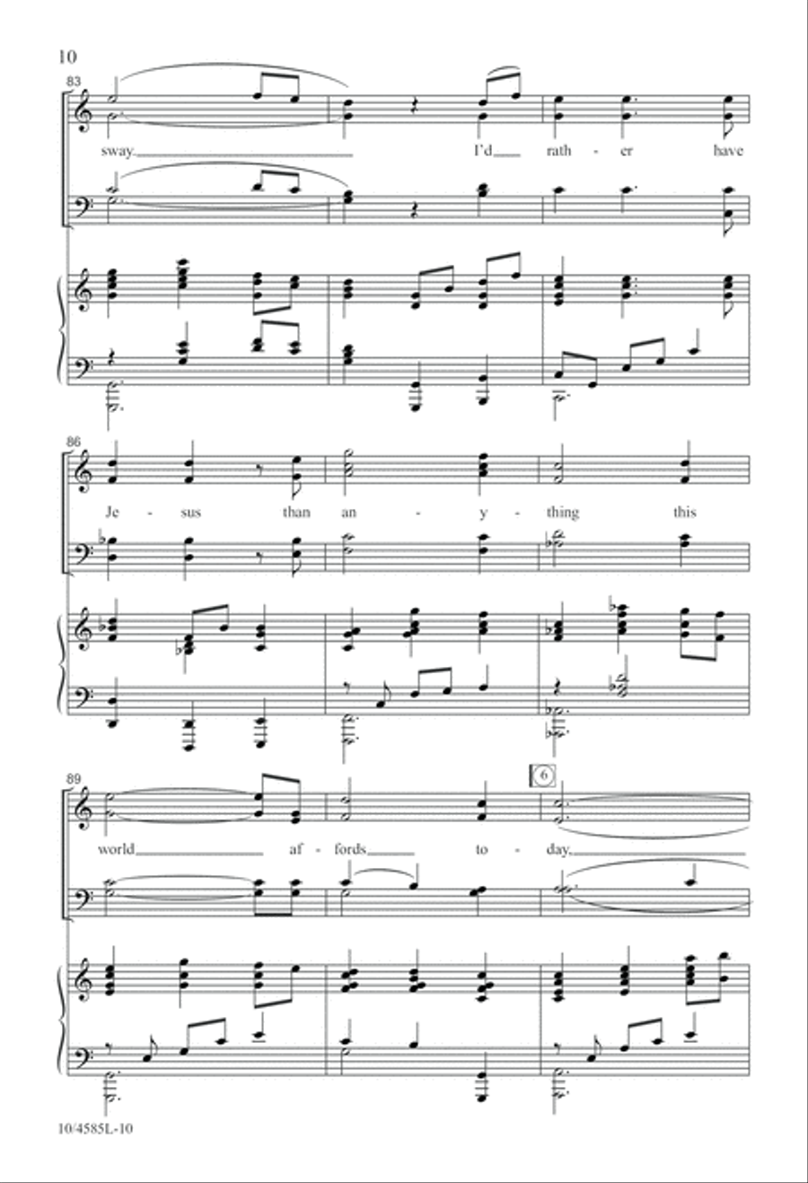 I'd Rather Have Jesus I'd Rather Have Jesus 4-Part scores gallery preview page 11