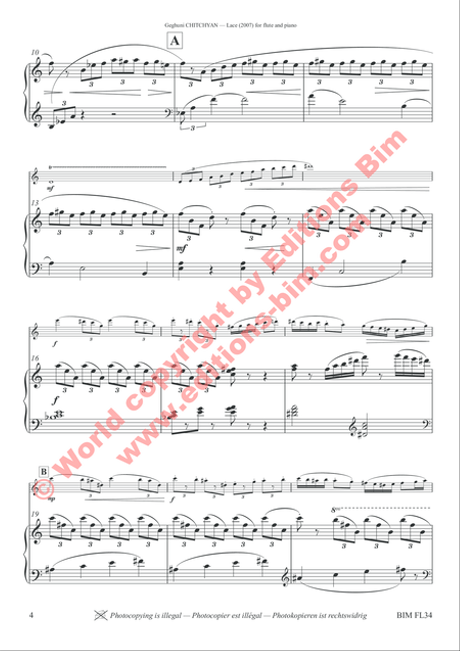 Lace Flute Solo scores gallery preview page 4