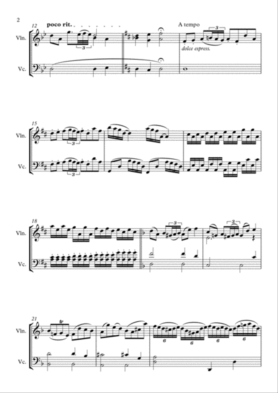 Poisonous Poise Cello Violin String Duet scores gallery preview page 2