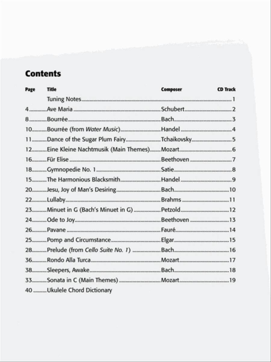 Easy Ukulele Play-Along -- Classical Hits for Ukulele Ukulele scores gallery preview page 4