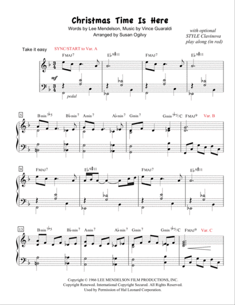 Christmas Time Is Here Christmas Time Is Here Piano Solo scores gallery preview page 2