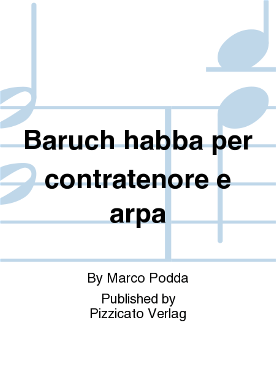 Baruch habba per contratenore e arpa School and Community scores gallery preview page 1