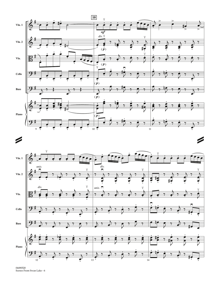 Scenes from Swan Lake - Full Score Orchestra scores gallery preview page 6
