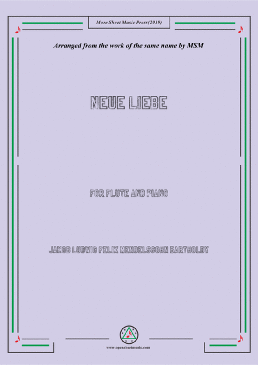 Mendelssohn-Neue Liebe, for Flute and Piano image number null