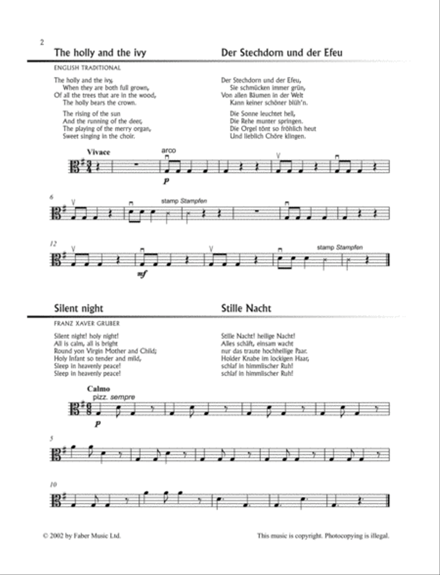 Carol Stringfest Viola scores gallery preview page 2