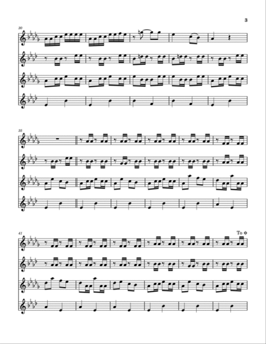 Luther Played The Boogie Saxophone Quartet scores gallery preview page 4