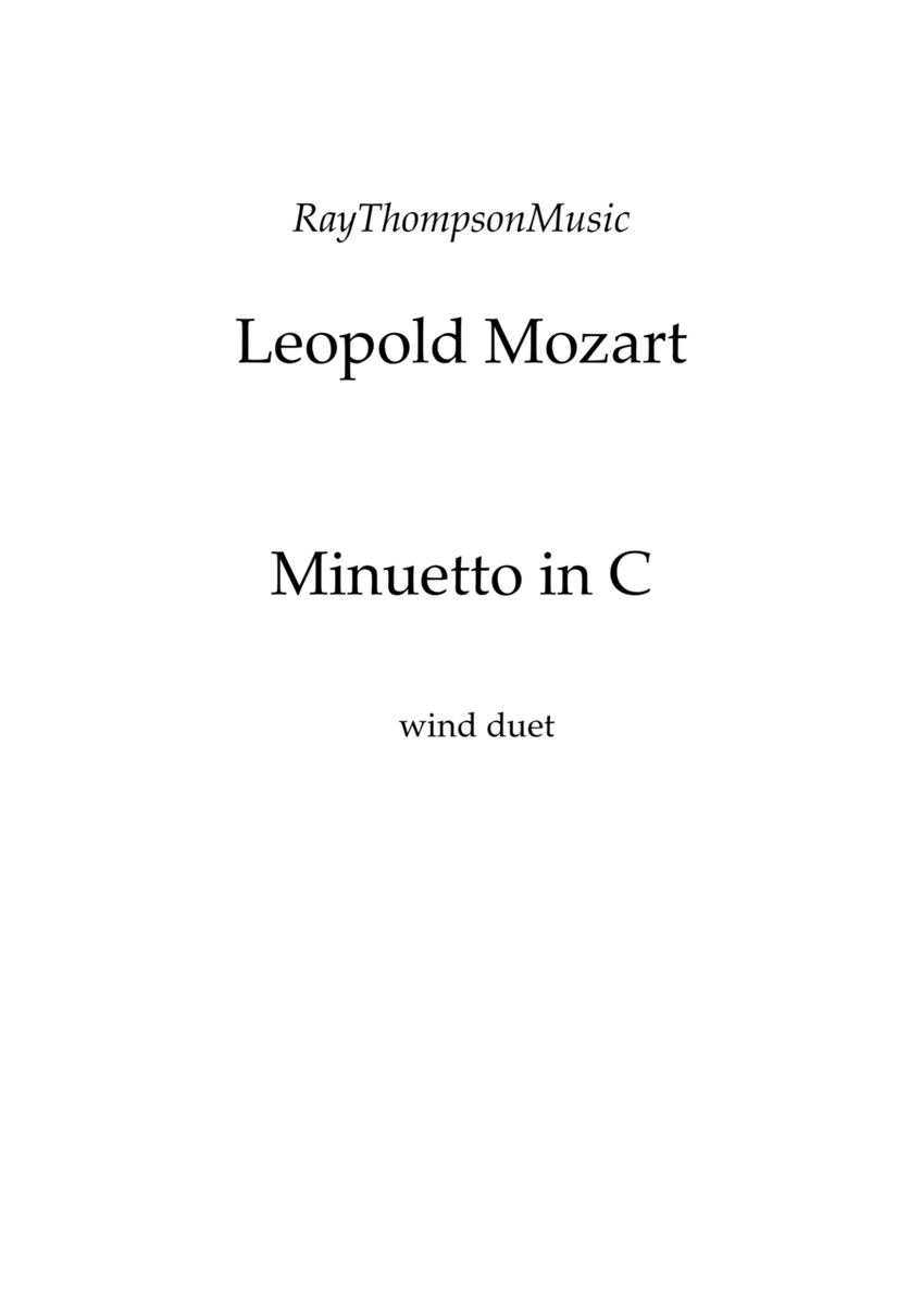 Mozart (Leopold): Little Keyboard Pieces from Notenbuch für Wolfgang (Notebook for Wolfgang)- Minuet image number null
