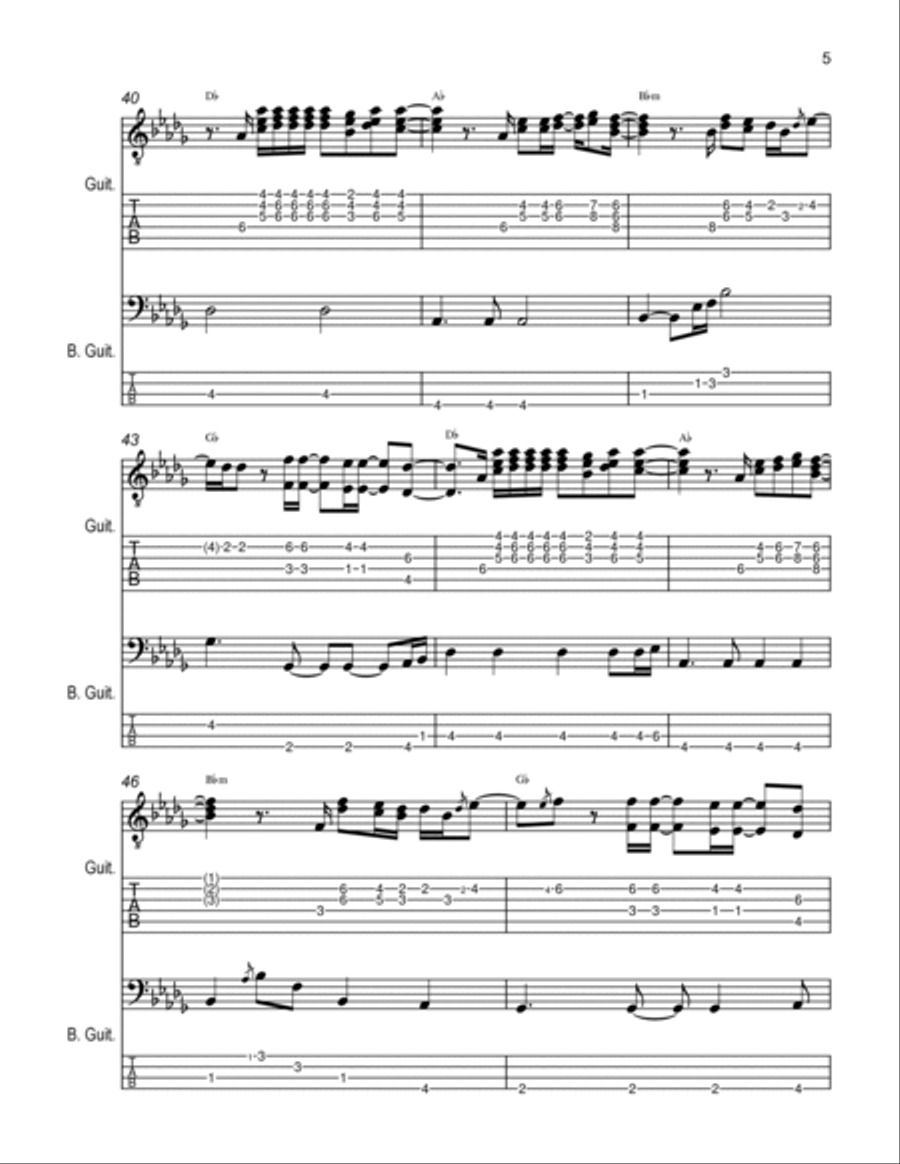 Amazed Guitar Solo scores gallery preview page 5