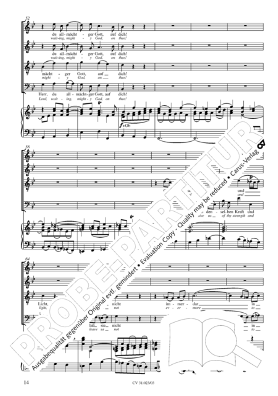 Thou very God and David's Son (3rd version) (Du wahrer Gott und Davids Sohn) 4-Part scores gallery preview page 15