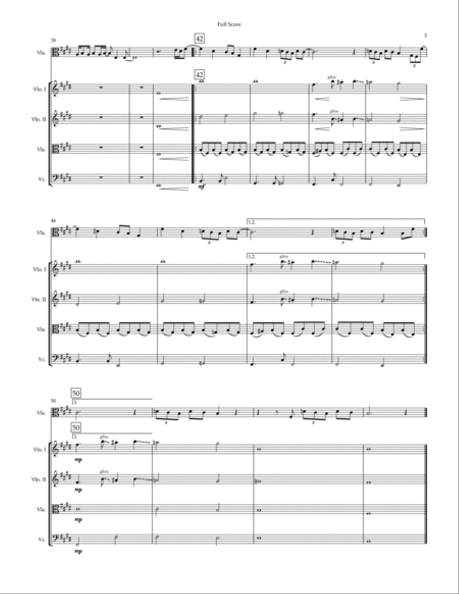 Brighter Than Sunshine String Quintet scores gallery preview page 3