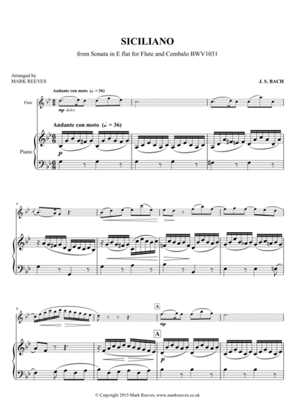 Siciliano for Flute and Piano image number null