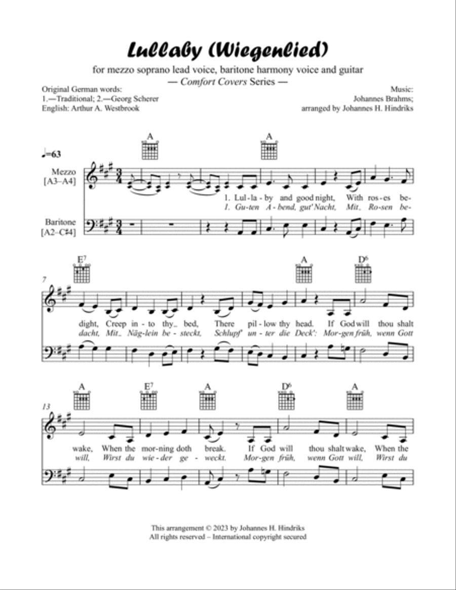 Lullaby (Wiegenlied) Piano scores gallery preview page 2