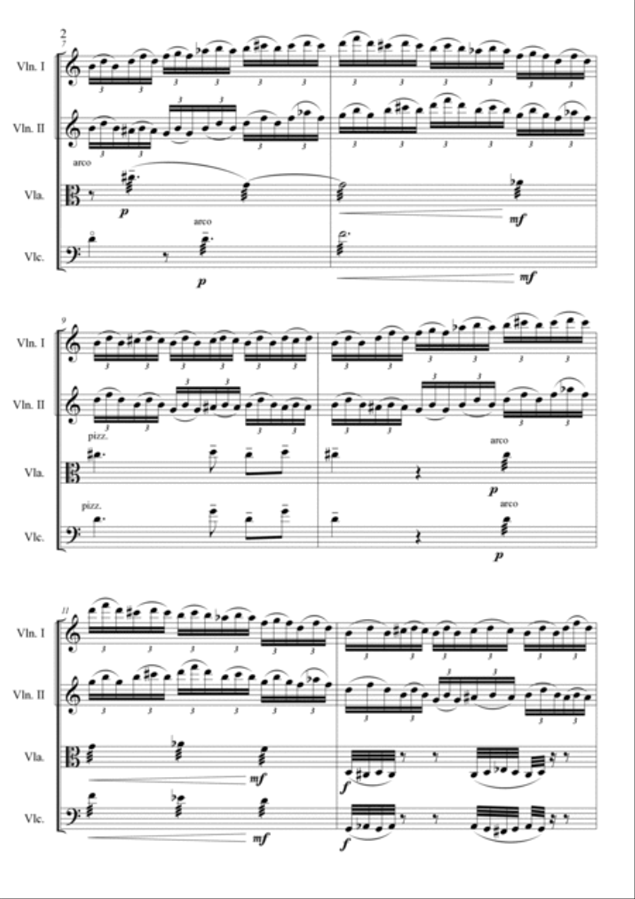 Paolo Galante: E PAION Sì AL VENTO ESSER LEGGERI per quartetto d'archi (ES-22-072) String Quartet scores gallery preview page 4
