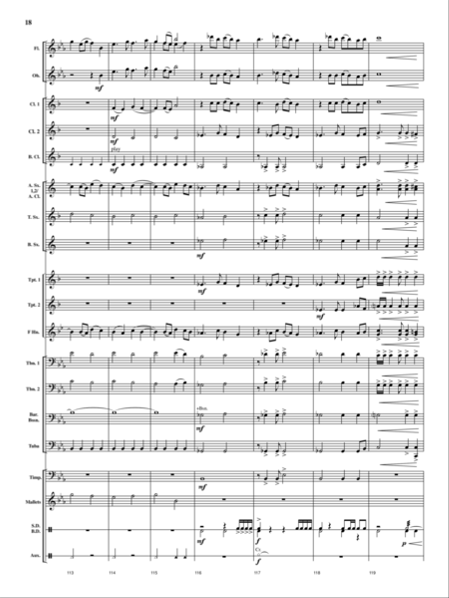 Cedar Creek Sketches Concert Band scores gallery preview page 17