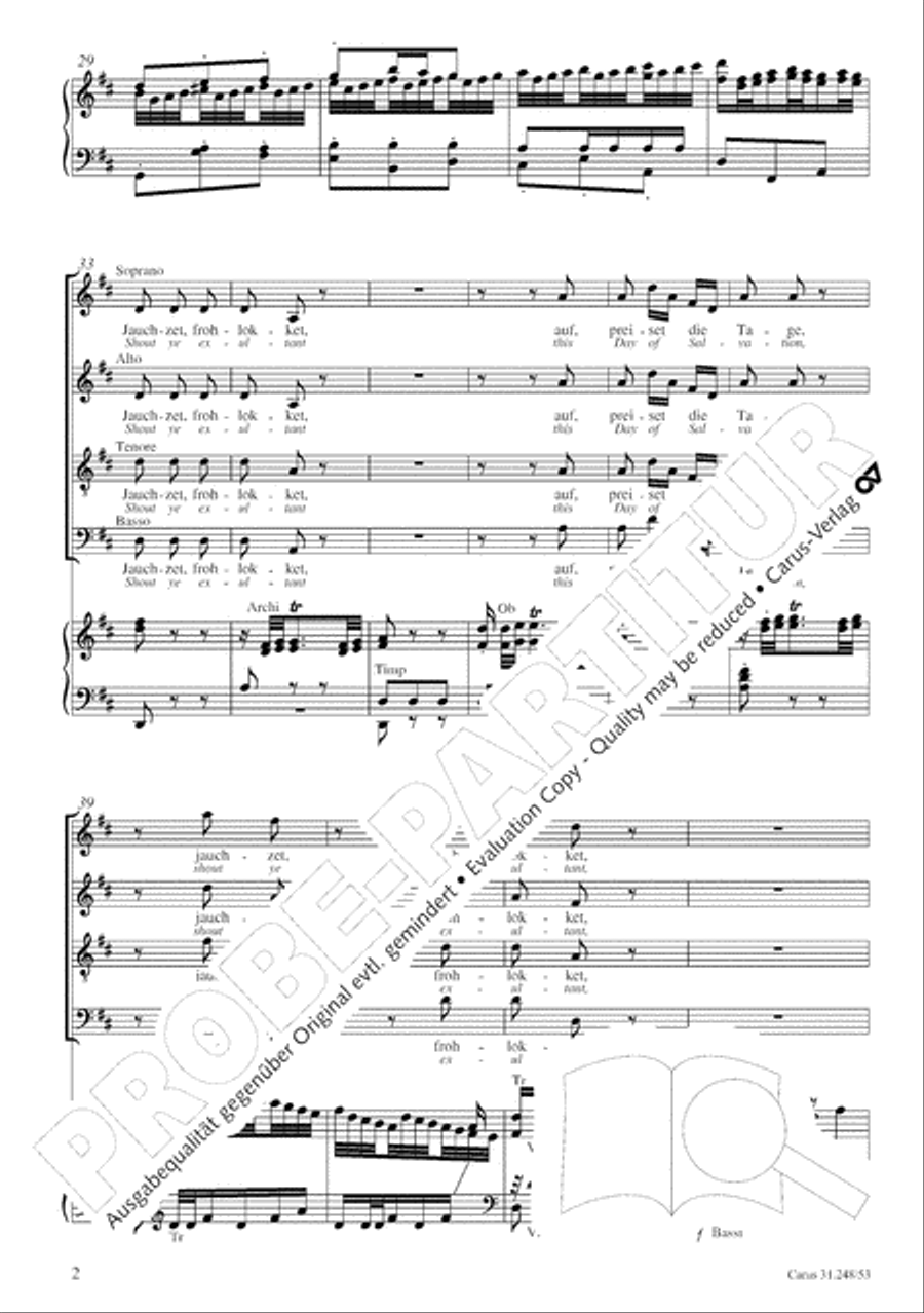 Christmas Oratorio, Parts I-VI (Weihnachtsoratorium, Teile I-VI) Voice scores gallery preview page 9