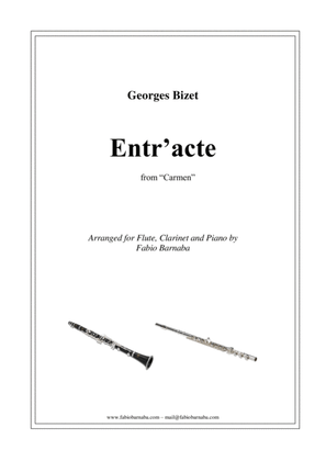Book cover for Entr'acte from Bizet's Carmen - for Flute, Clarinet and Piano
