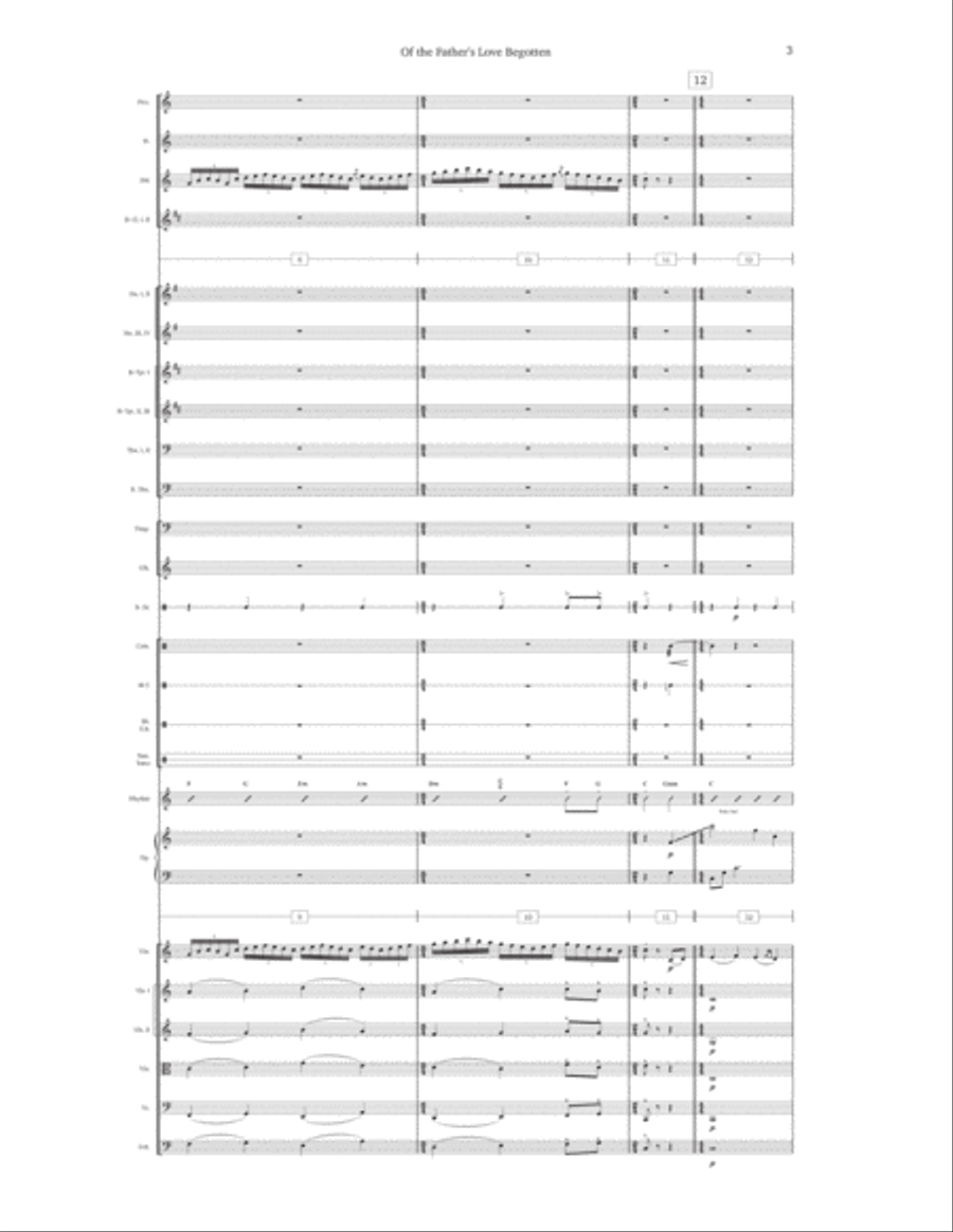 Of The Father's Love Begotten Full Orchestra scores gallery preview page 6
