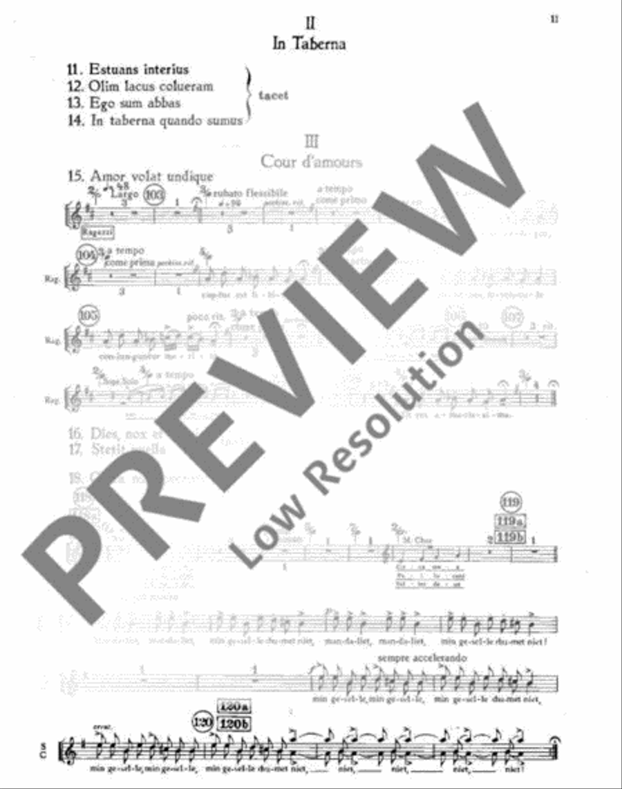 Carmina Burana Part scores gallery preview page 13