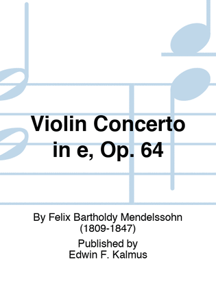 Book cover for Violin Concerto in e, Op. 64