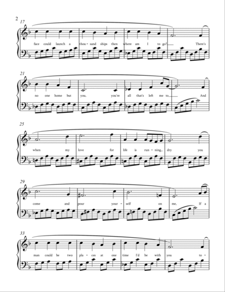 If Piano Solo scores gallery preview page 2