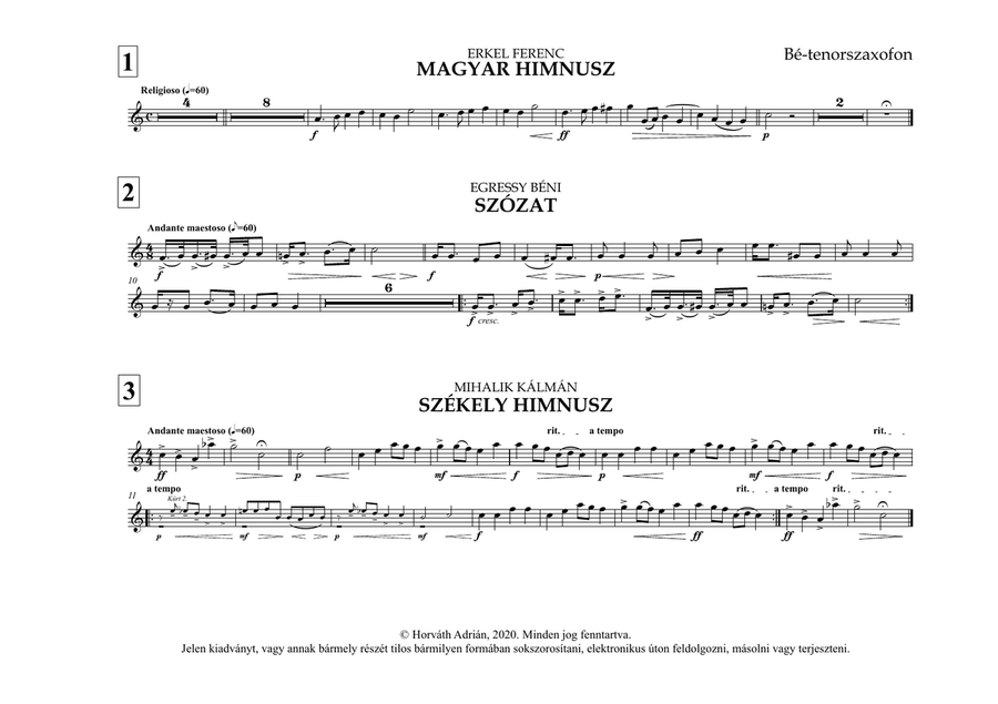 Indulókönyv 2020 - 14 B-tenorszaxofon Concert Band scores gallery preview page 5
