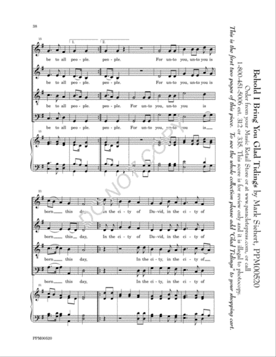 Glad Tidings Glad Tidings 4-Part scores gallery preview page 21