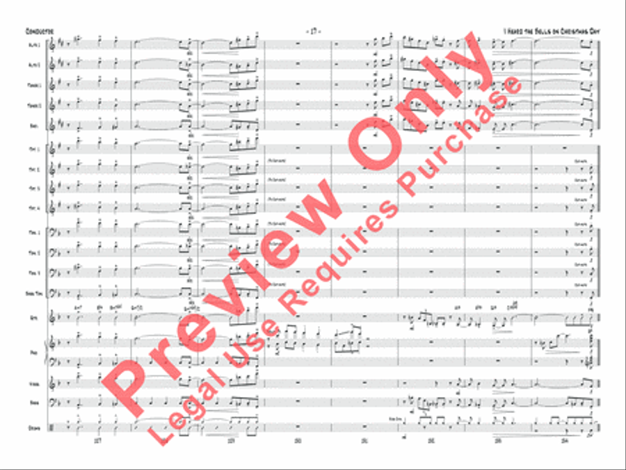 I Heard the Bells on Christmas Day Jazz Ensemble scores gallery preview page 18