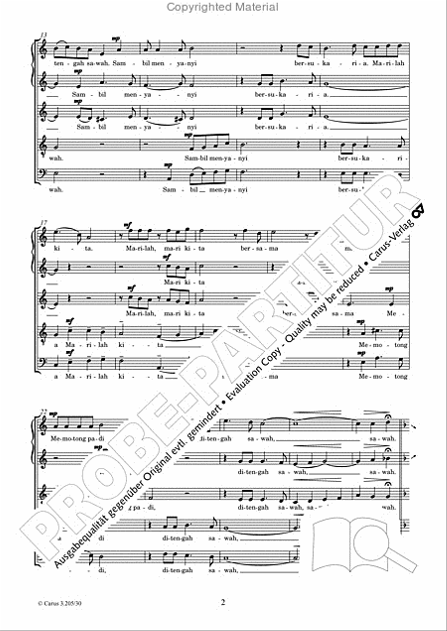Potong Padi Potong Padi SSATB scores gallery preview page 3