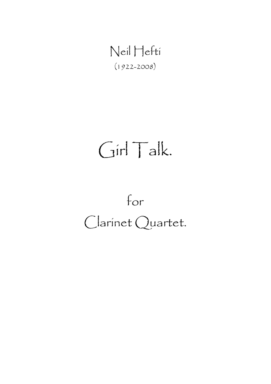 Girl Talk Girl Talk Clarinet Quartet scores gallery preview page 1