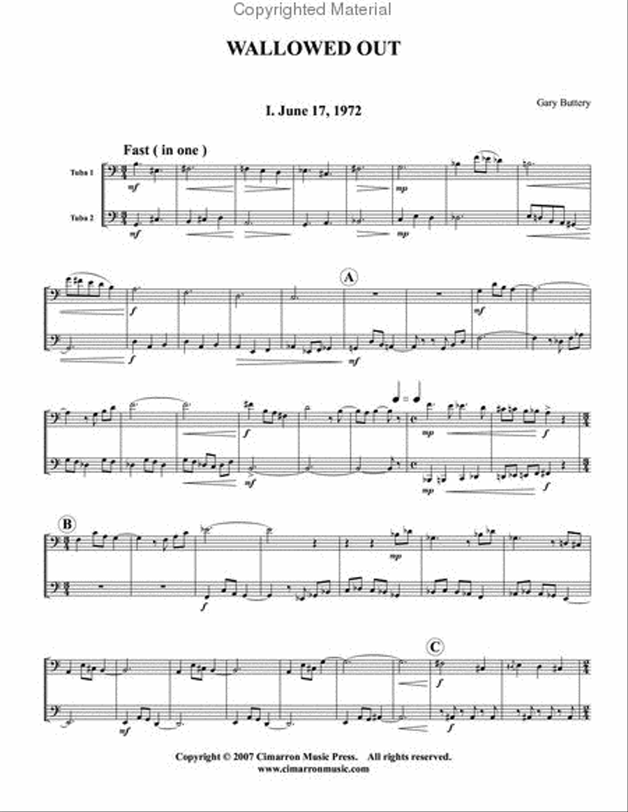 Wallowed Out Brass Duet scores gallery preview page 2