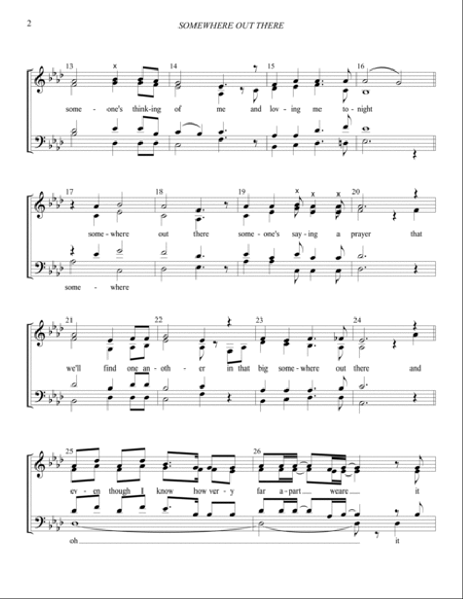Somewhere Out There 4-Part scores gallery preview page 3