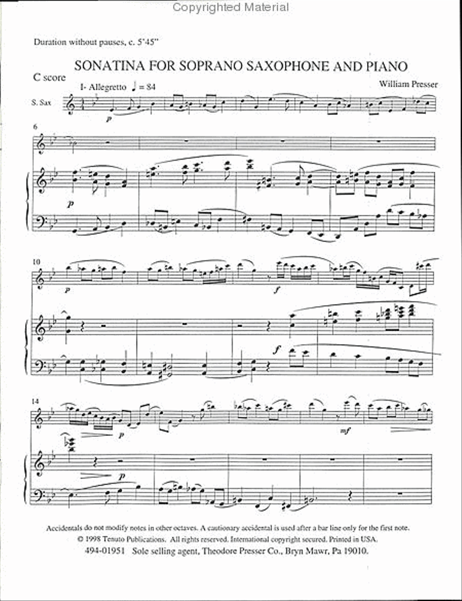 Sonatina Sonatina Chamber Music scores gallery preview page 2
