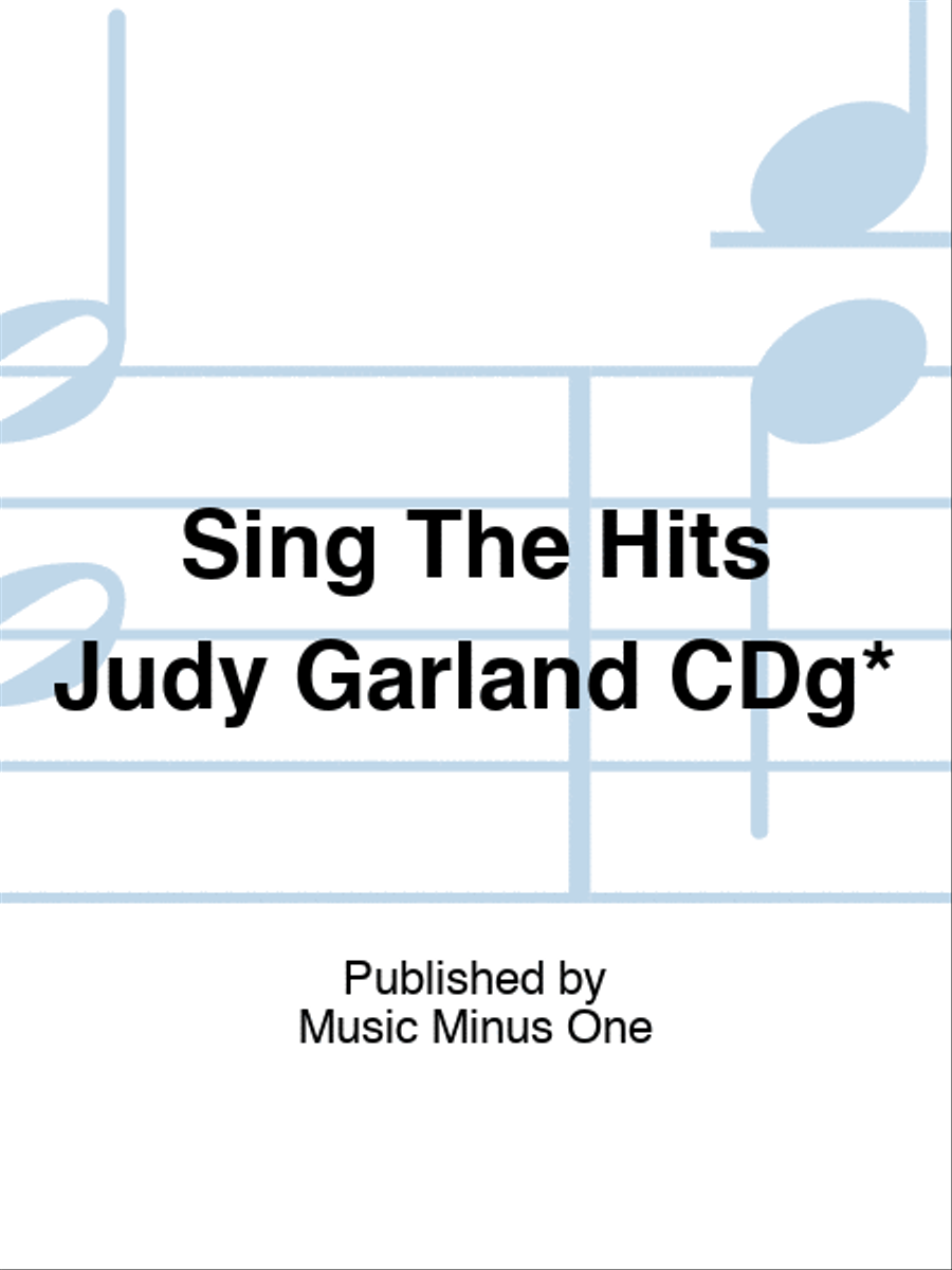 Sing The Hits Judy Garland CDg* Play Along scores gallery preview page 1