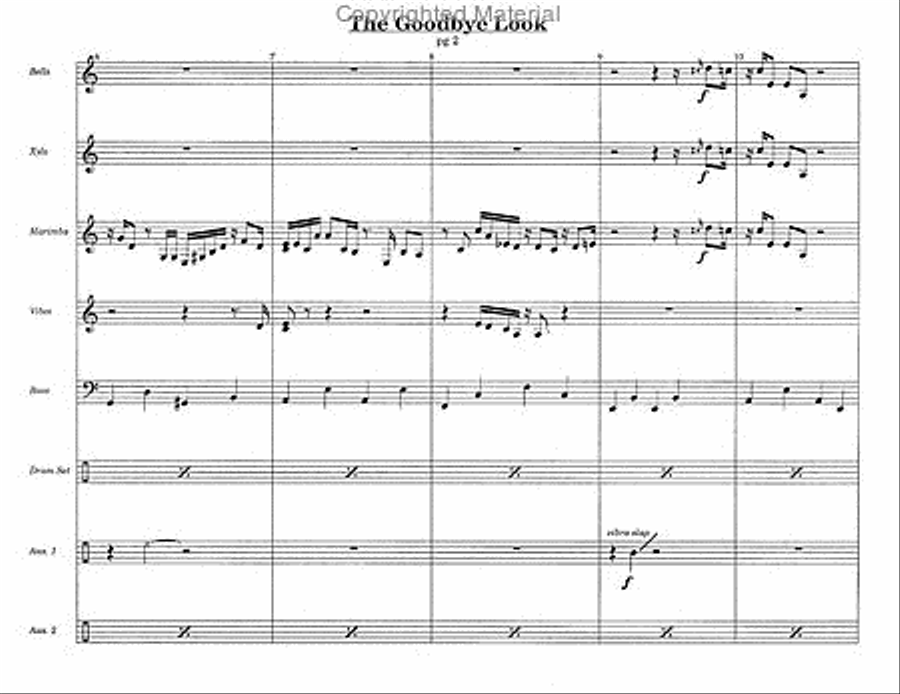 Goodbye Look, The Percussion Ensemble scores gallery preview page 3