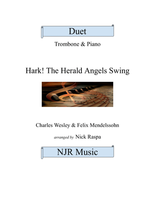 Book cover for Hark! The Herald Angels Swing - Trombone & Piano - Complete Set