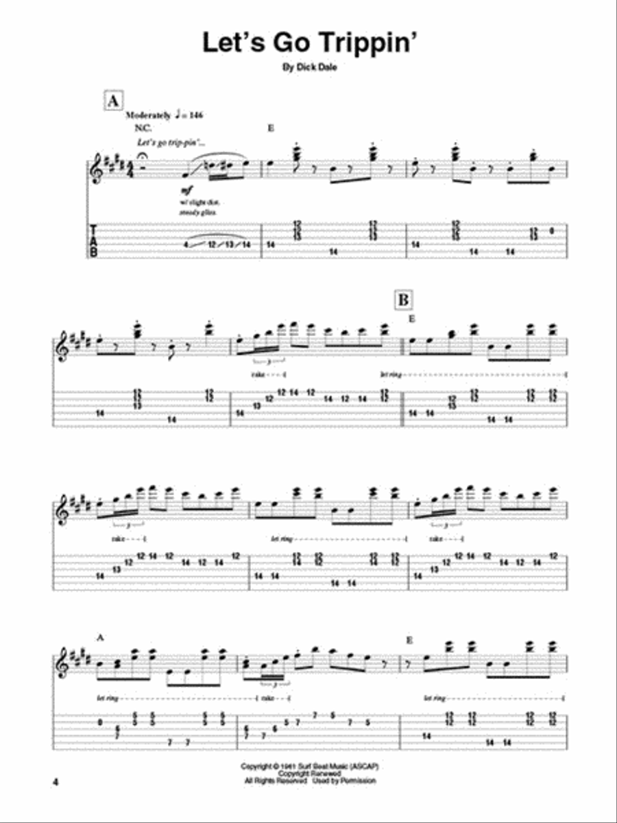 Surf Guitar Tablature scores gallery preview page 3