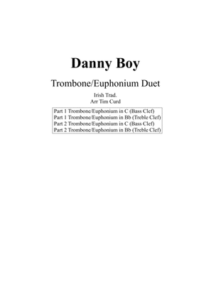 Book cover for Danny Boy. Duet for Trombone